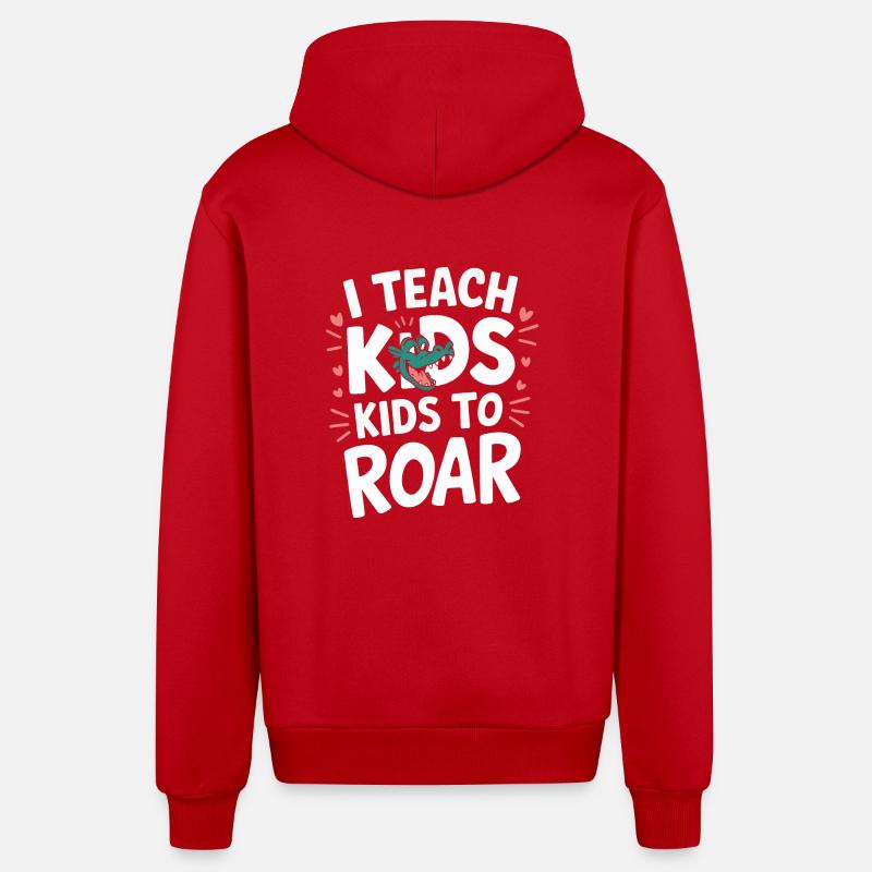 Speech Therapist Speech Therapy - Organic Relaxed Hooded Jacket Made in EU - red