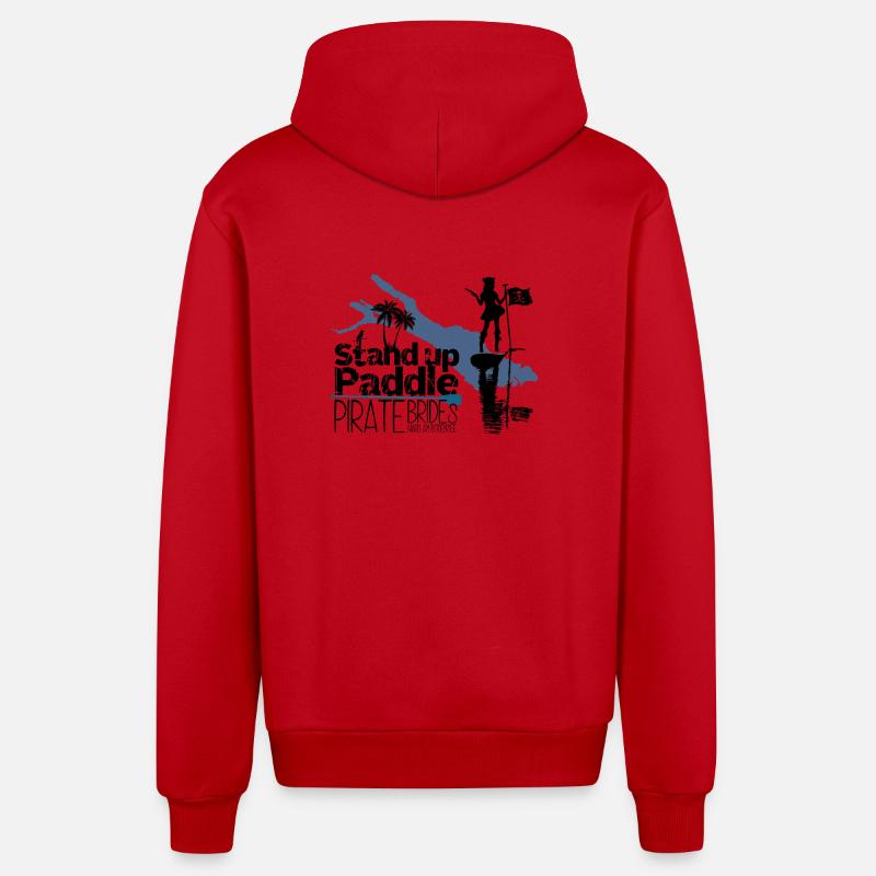 SUP Pirate Brides Bodensee - Organic Relaxed Kapuzenjacke Made in EU - Rot