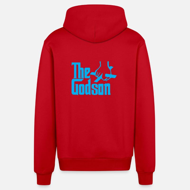 le Godson - Veste à capuche bio décontractée fabriquée en UE - rouge