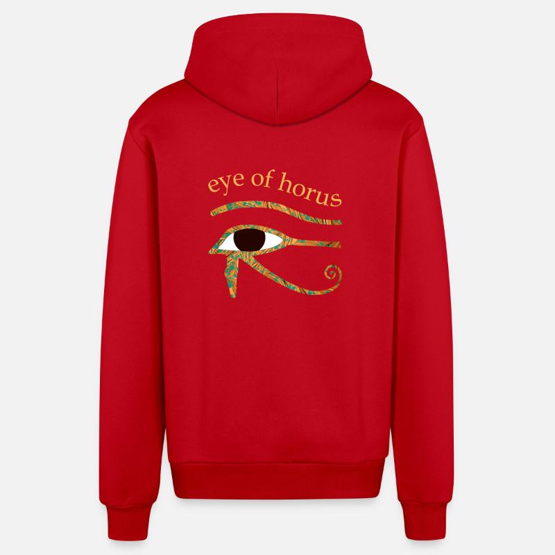 Horus Eye E 95 - Veste à capuche bio décontractée fabriquée en UE - rouge