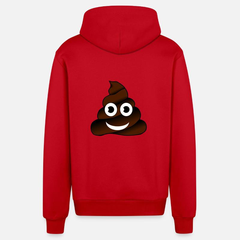 Merde crotte idée cadeau Lachgesicht - Veste à capuche bio décontractée fabriquée en UE - rouge