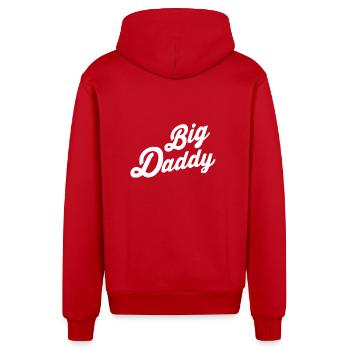 Big daddy - Organic Relaxed Kapuzenjacke Made in EU - Rot - Hinten