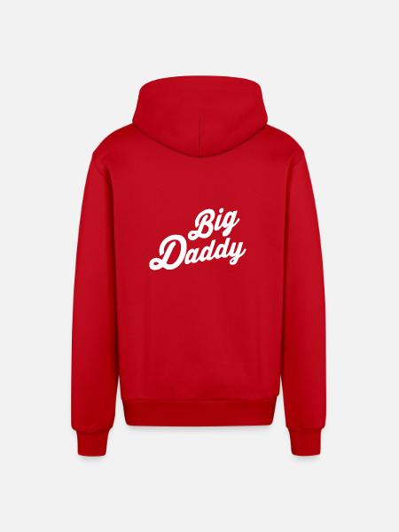 Big daddy - Organic Relaxed Hooded Jacket Made in EU - red