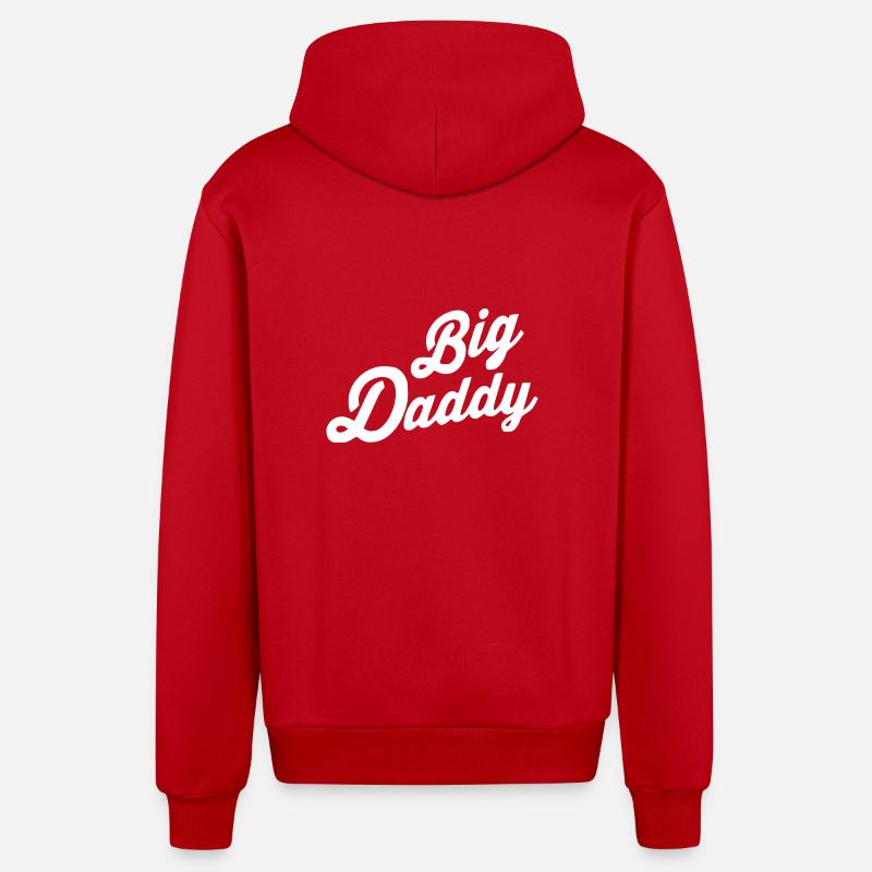 Big daddy - Veste à capuche bio décontractée fabriquée en UE - rouge