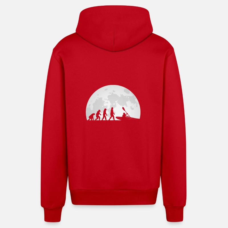 Kayaking Kayaking Evolution - Organic Relaxed Hooded Jacket Made in EU - red