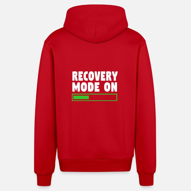 Gebrochener Arm Knochen Knochenbruch - Organic Relaxed Kapuzenjacke Made in EU - Rot
