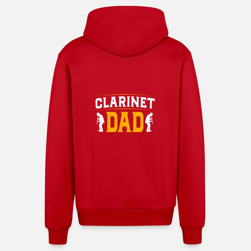 Clarinette - Veste à capuche bio décontractée fabriquée en UE - rouge