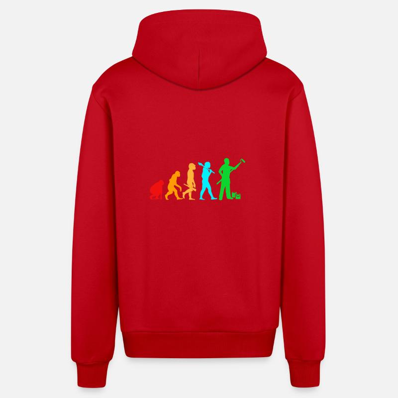 Maler Evolution - Organic Relaxed Kapuzenjacke Made in EU - Rot