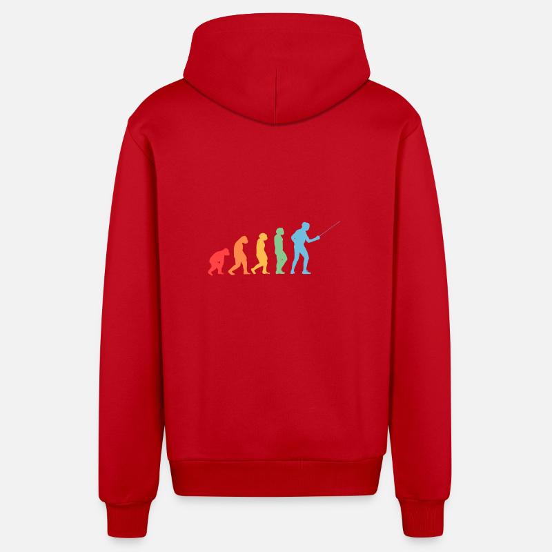 Escrime Evolution Escrime - Veste à capuche bio décontractée fabriquée en UE - rouge