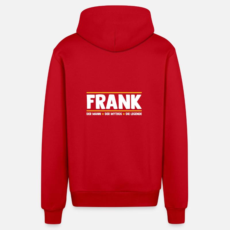 Frank - Organic Relaxed Kapuzenjacke Made in EU - Rot