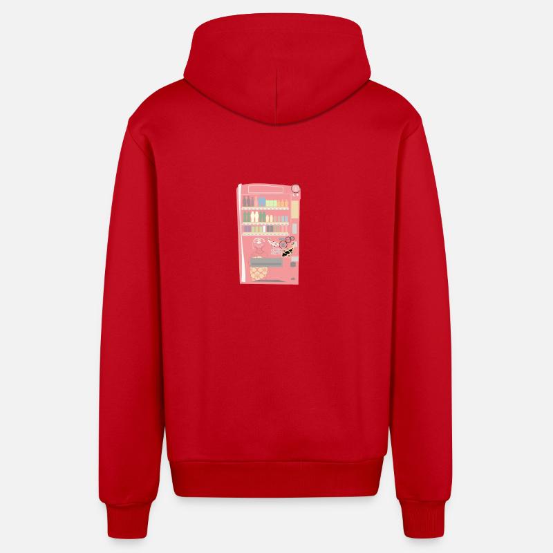 VendingMachine - Veste à capuche bio décontractée fabriquée en UE - rouge