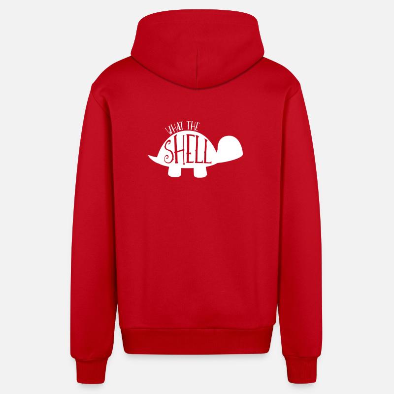 Turtle - Turtle Lover - Turtles - Organic Relaxed Hooded Jacket Made in EU - red