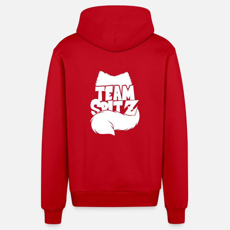 silhouette team Spitz - Veste à capuche bio décontractée fabriquée en UE - rouge