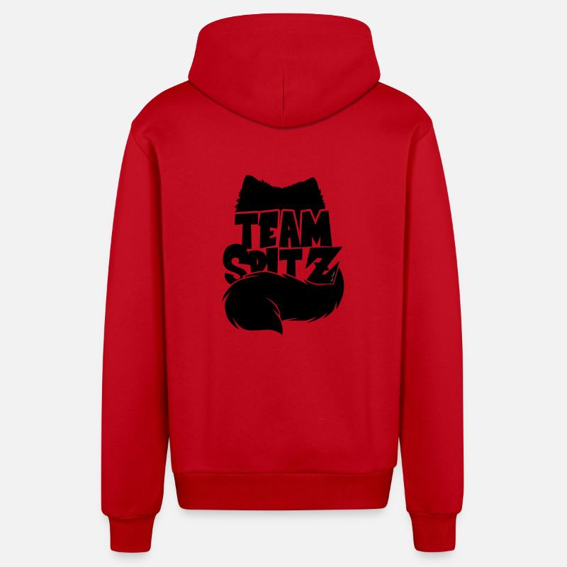 silhouette team Spitz - Veste à capuche bio décontractée fabriquée en UE - rouge