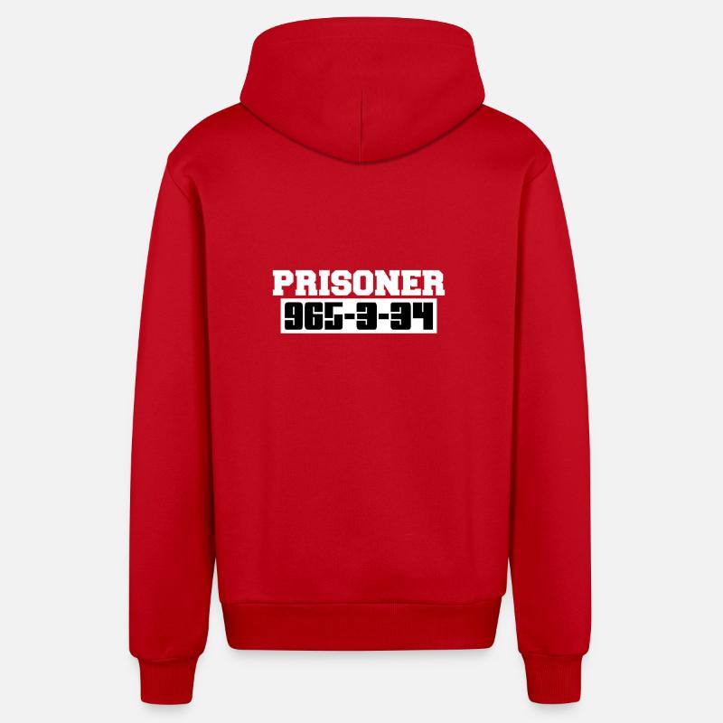 Prisoner nice cool gift - Organic Relaxed Hooded Jacket Made in EU - red