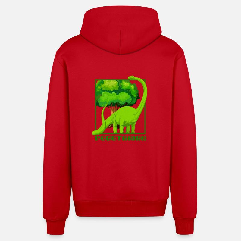 Dinosaurier Brachiosaurus - Organic Relaxed Kapuzenjacke Made in EU - Rot