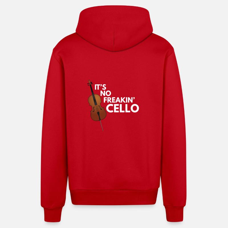 Violoncelle - Veste à capuche bio décontractée fabriquée en UE - rouge