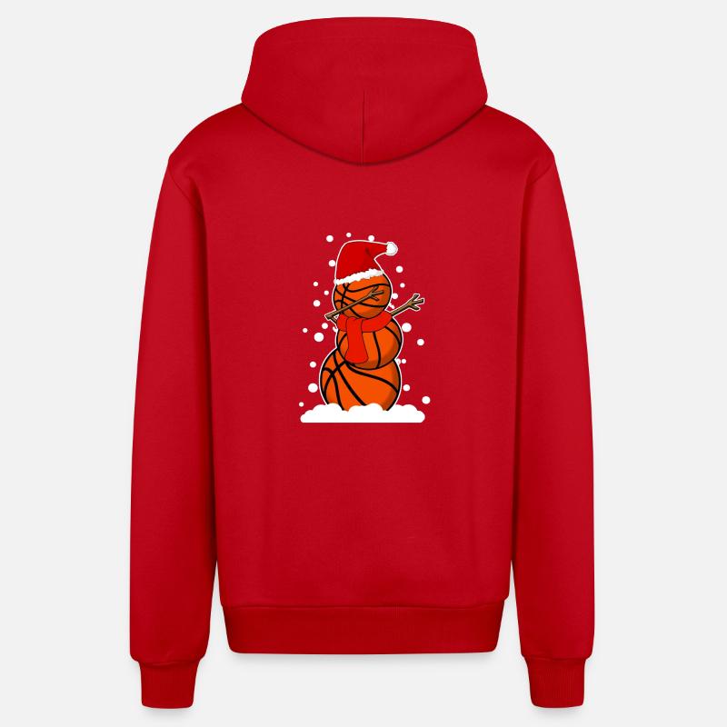 Dab Dabbing Basketball Weihnachtsgeschenk Idee - Organic Relaxed Kapuzenjacke Made in EU - Rot