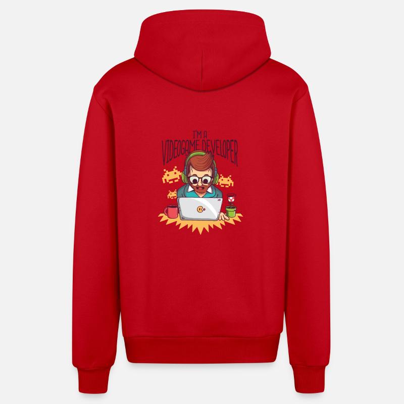 Videospiel Entwickler - Videogame Developer - Organic Relaxed Kapuzenjacke Made in EU - Rot