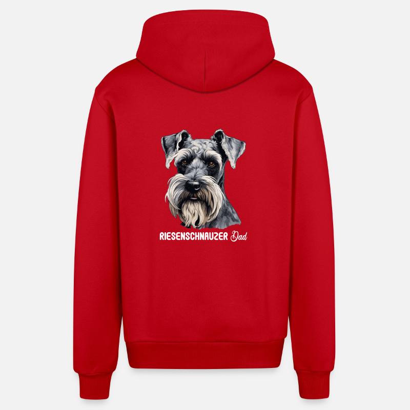 Schnauzer géant - Veste à capuche bio décontractée fabriquée en UE - rouge