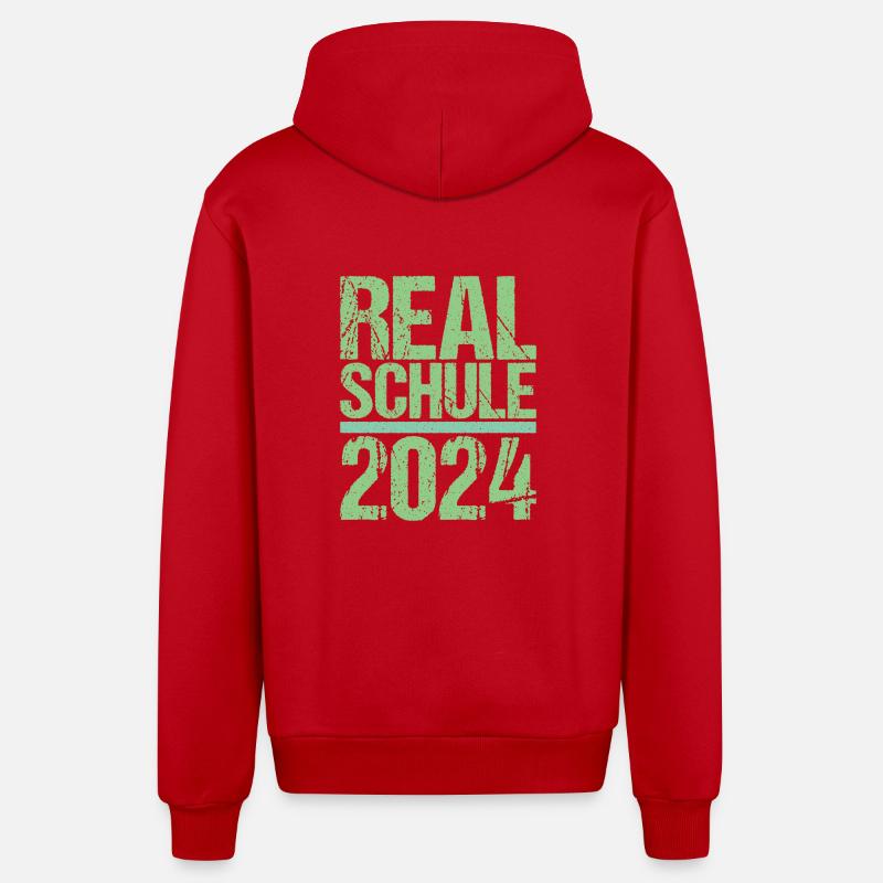 Lycée Jeunes Filles Lycée 2024 - Veste à capuche bio décontractée fabriquée en UE - rouge