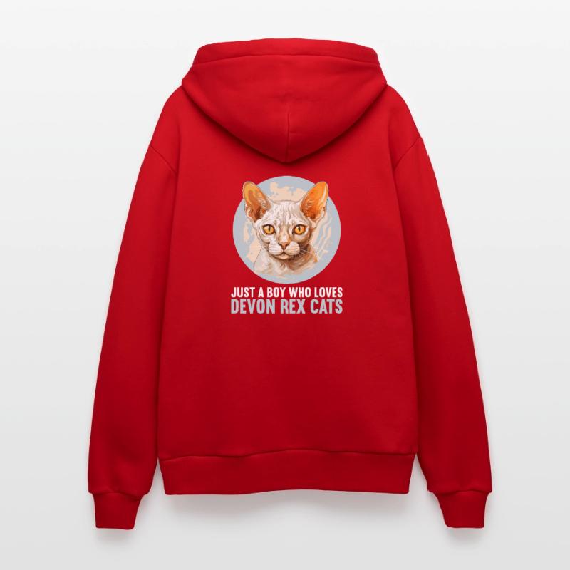 Chaton Devon Rex Chat Devon Rex Veste à capuche bio décontractée fabriquée en UE