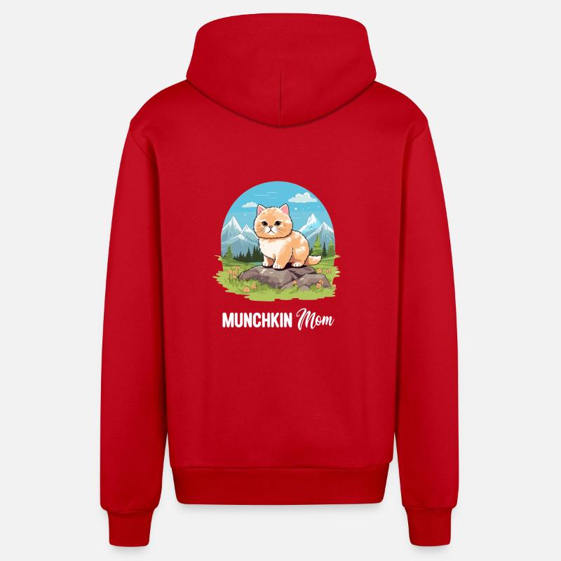 Munchkin Chaton Munchkin Chat - Veste à capuche bio décontractée fabriquée en UE - rouge