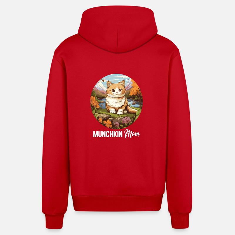 Munchkin Chaton Munchkin Chat - Veste à capuche bio décontractée fabriquée en UE - rouge