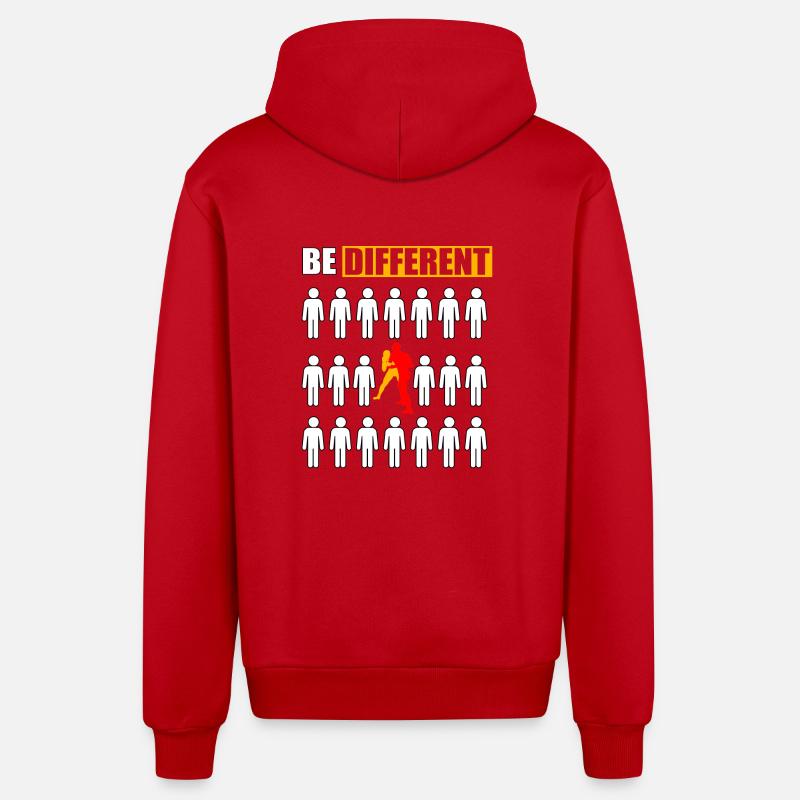 La lutte, c’est différent - Veste à capuche bio décontractée fabriquée en UE - rouge