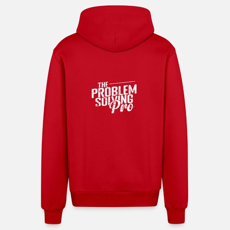 The Problem-Solving Pro - Organic Relaxed Hooded Jacket Made in EU - red