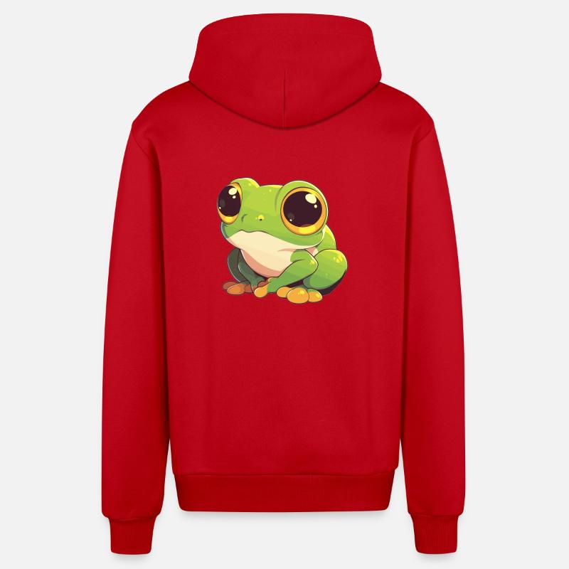 Rainette Baumfrösche Baumfrosch - Veste à capuche bio décontractée fabriquée en UE - rouge