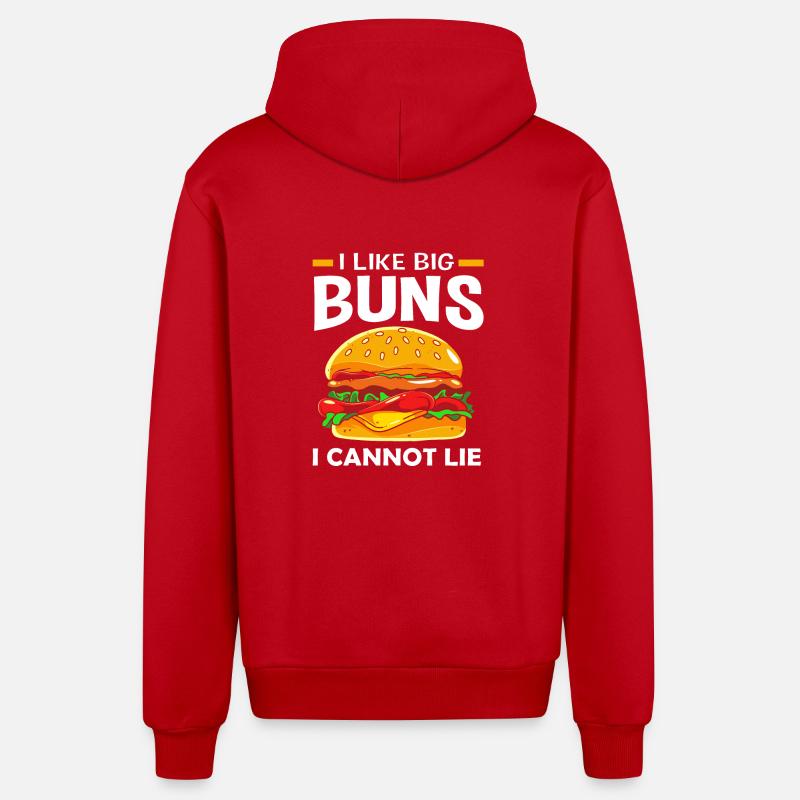 Cheeseburger - Organic Relaxed Kapuzenjacke Made in EU - Rot