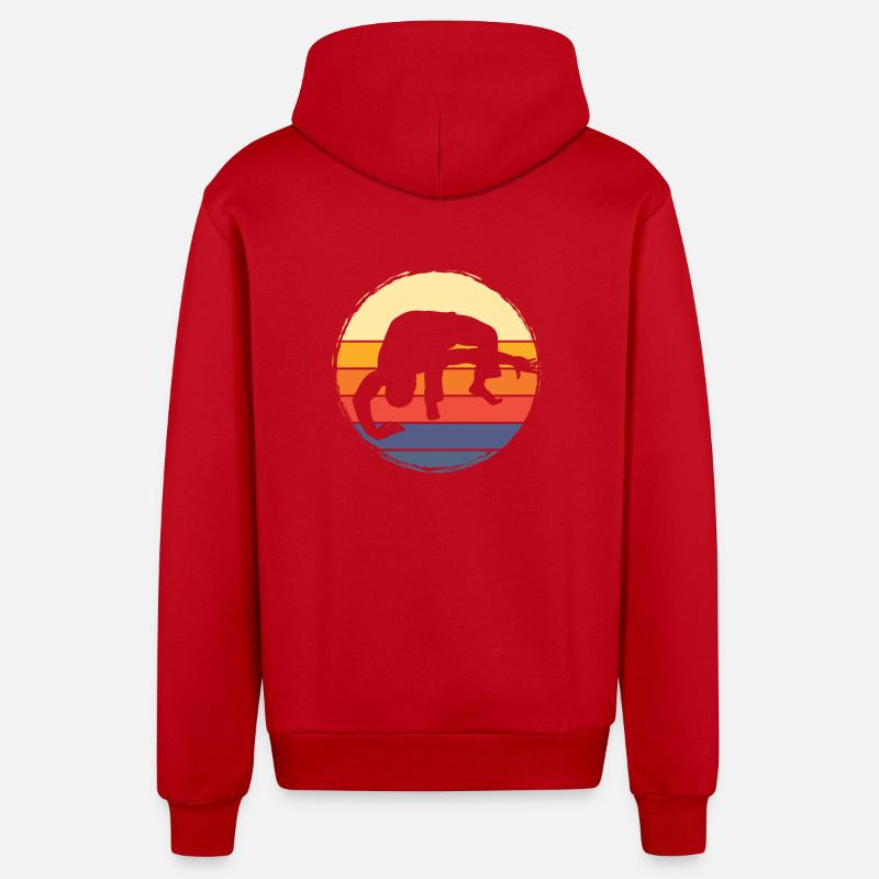 Capoeira - Veste à capuche bio décontractée fabriquée en UE - rouge