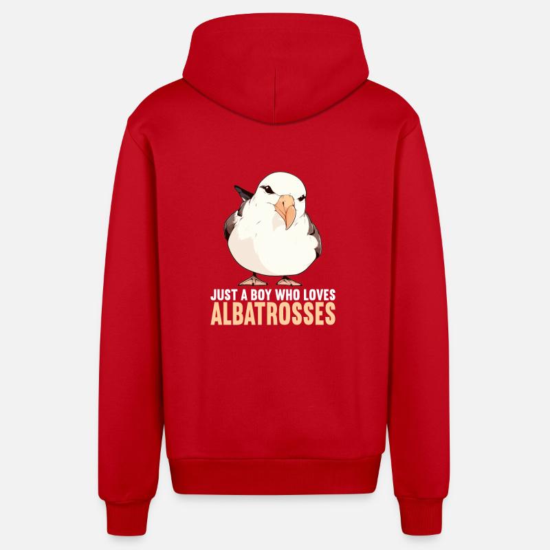 Albatross Albatrosse Albatros - Veste à capuche bio décontractée fabriquée en UE - rouge