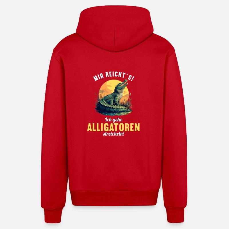 Alligatoren Alligator - Veste à capuche bio décontractée fabriquée en UE - rouge