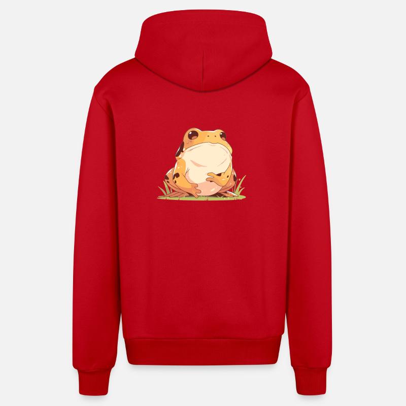 Toad Kröten Kröte - Organic Relaxed Kapuzenjacke Made in EU - Rot