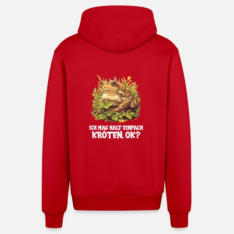 Toad Toads Toad - Organic Relaxed Hooded Jacket Made in EU - red