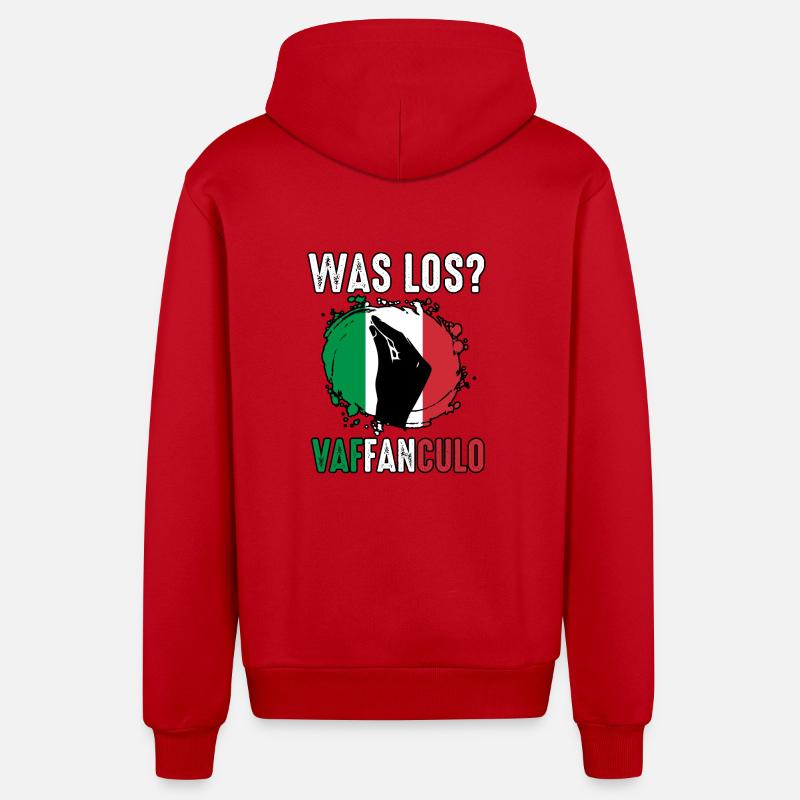Italie Vaffanculo italien - Veste à capuche bio décontractée fabriquée en UE - rouge