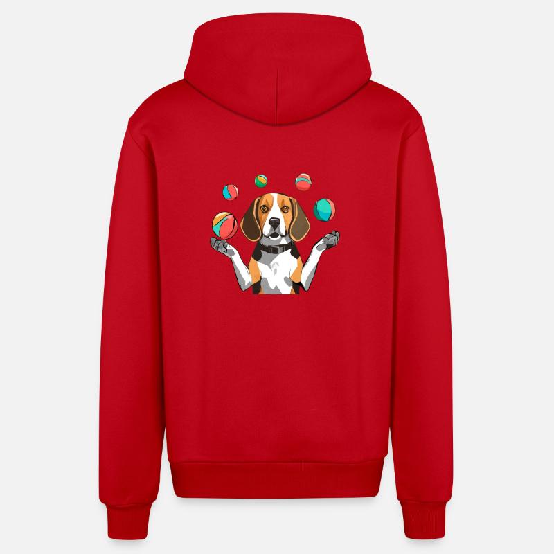 BEAGLE JOGLES - Veste à capuche bio décontractée fabriquée en UE - rouge