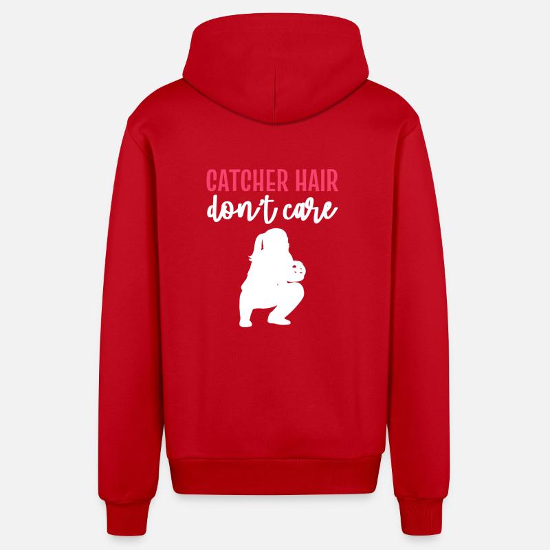 Softball Joueurs de softball - Veste à capuche bio décontractée fabriquée en UE - rouge