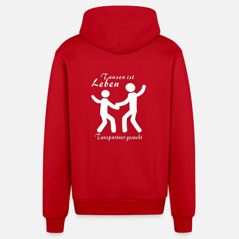 Danser, c’est la vie - Veste à capuche bio décontractée fabriquée en UE - rouge