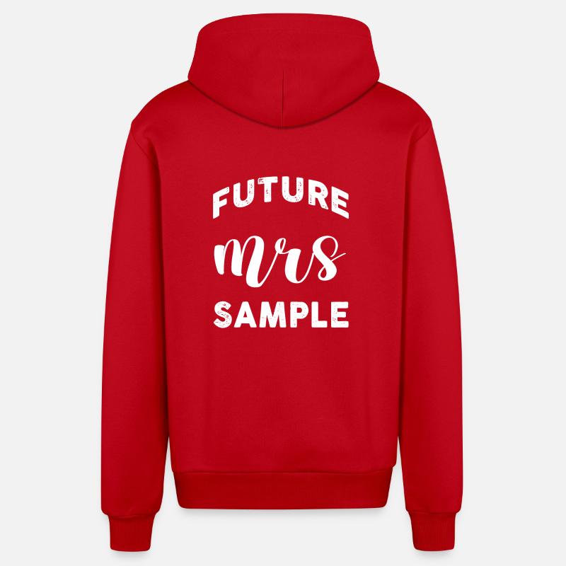 Future Mrs Sample Personalized Customized - Organic Relaxed Kapuzenjacke Made in EU - Rot