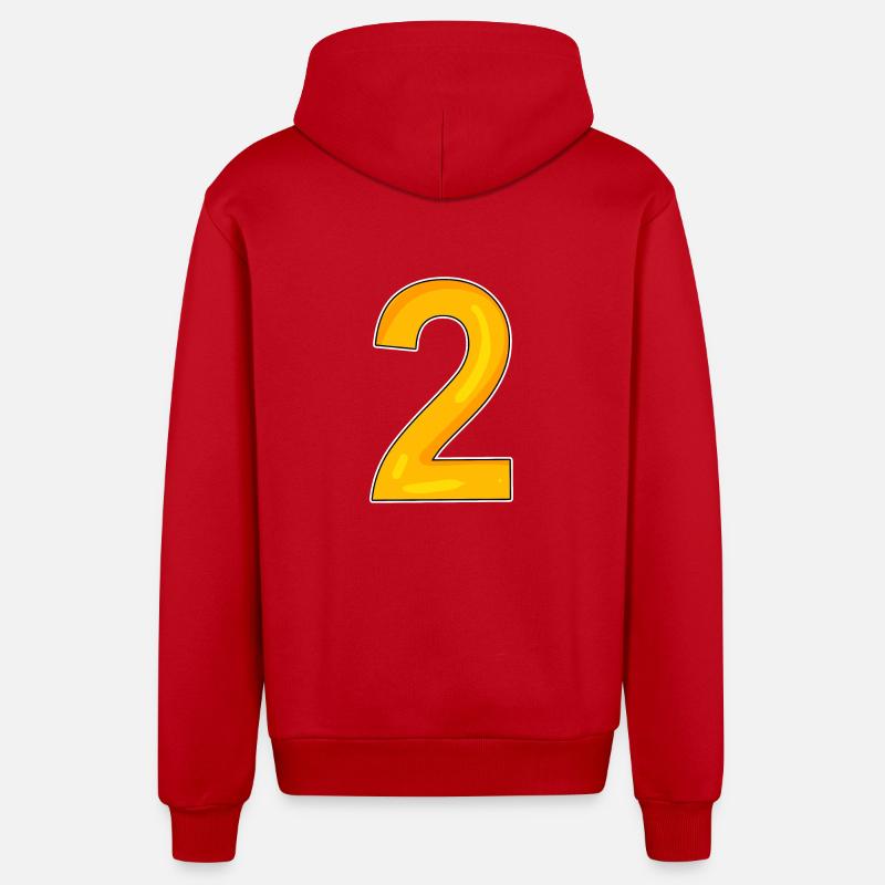 2 - Organic Relaxed Kapuzenjacke Made in EU - Rot