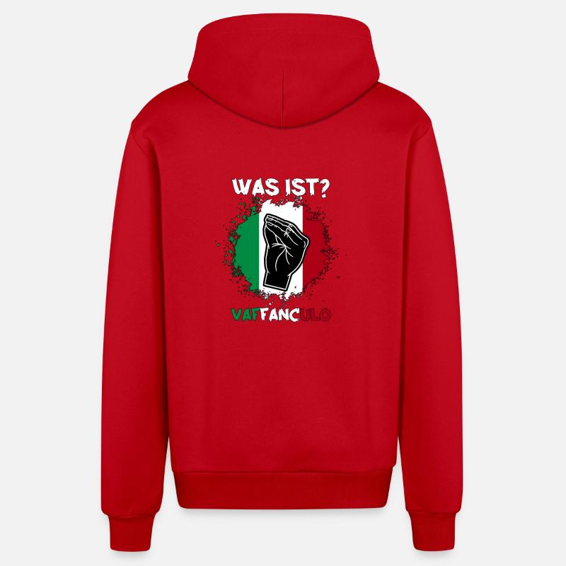 Italie Vaffanculo italien - Veste à capuche bio décontractée fabriquée en UE - rouge