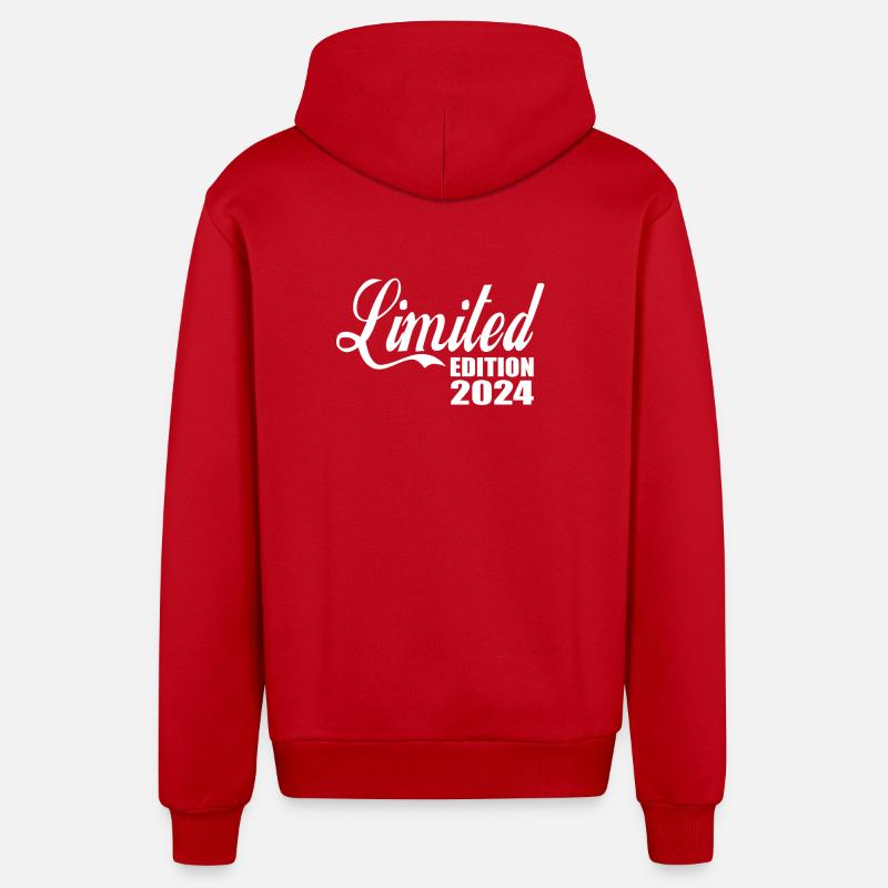 Édition limitée 2024 - Veste à capuche bio décontractée fabriquée en UE - rouge