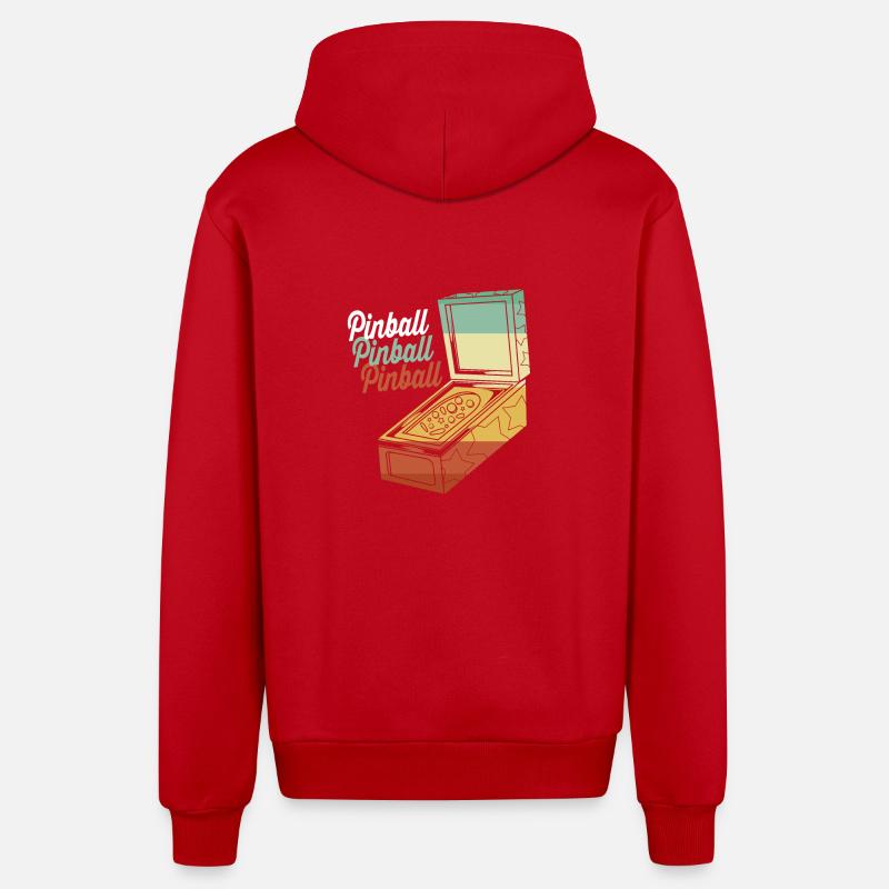Flipper Boîte de flipper - Veste à capuche bio décontractée fabriquée en UE - rouge