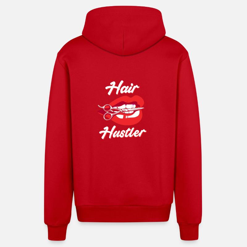 Esthéticienne Coiffeuse Coiffeuse - Veste à capuche bio décontractée fabriquée en UE - rouge