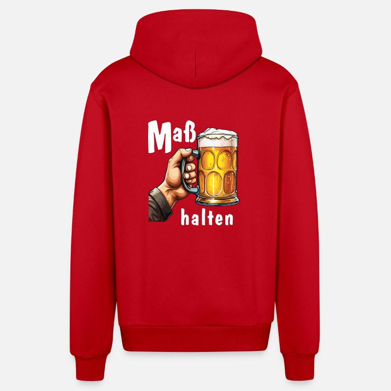 MODÉRATION BEER MUG - Veste à capuche bio décontractée fabriquée en UE - rouge