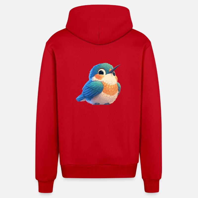 Colibri Kolibris Kolibri - Veste à capuche bio décontractée fabriquée en UE - rouge