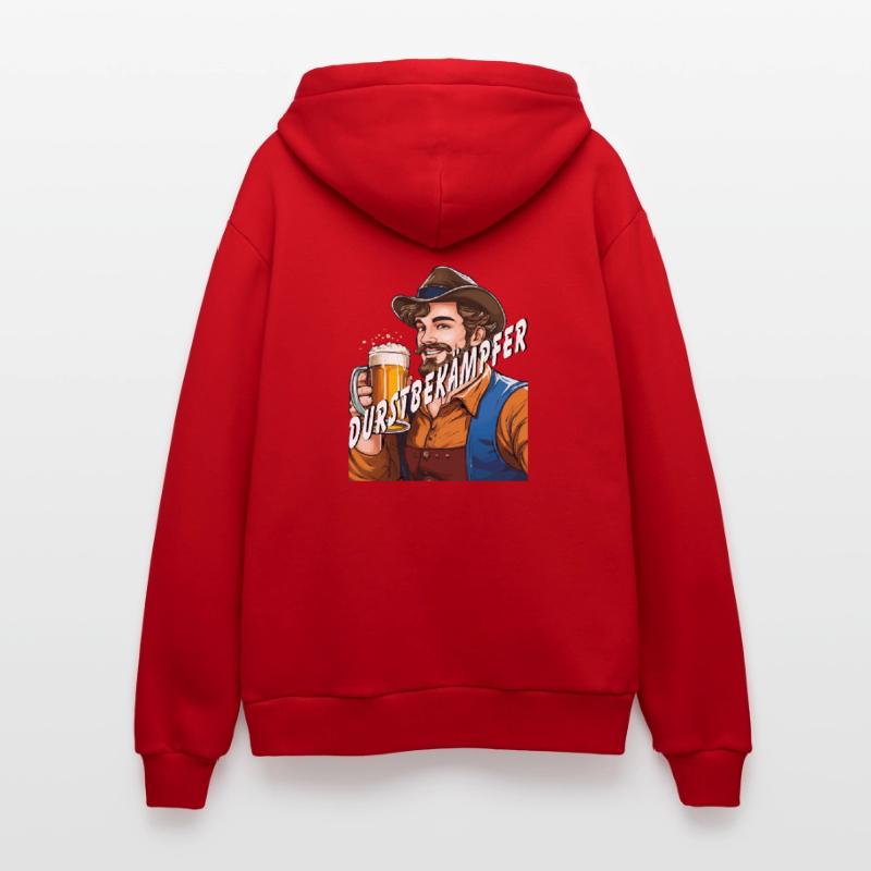 MANN Bier DURSTBEKÄMPFER Organic Relaxed Kapuzenjacke Made in EU